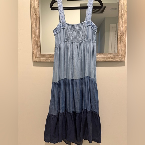 NWOT Kate Spade Broome Street Chambray Tiered Maxi Dress XL - Picture 7 of 8